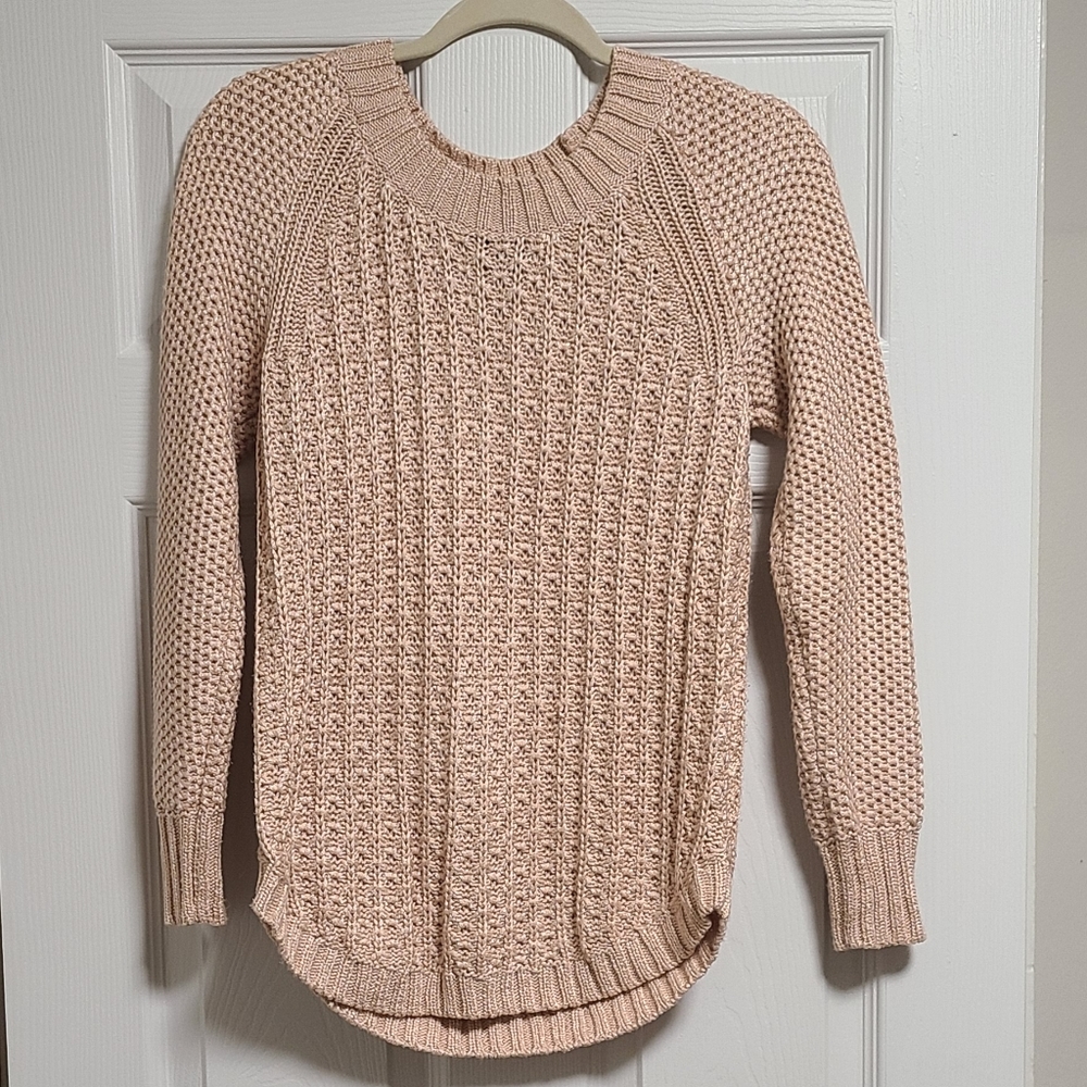 Calvin Klein Jeans Blush Pink Cable Knit Sweater S